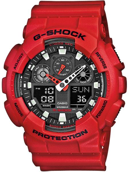 Black and red g shock watch deals