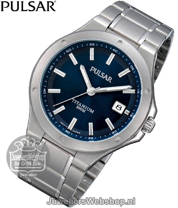 Pulsar horloge heren titanium