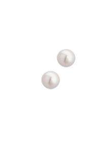 Zilveren oorknoppen met parel 5mm