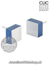 images/productimages/small/Clic-O15B-Oorknop-Dames-Aluminium-Blauw-Zilver-Mat.jpg