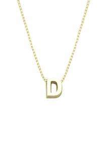 gouden initials letter D collier Joy de la Luz Yi-D