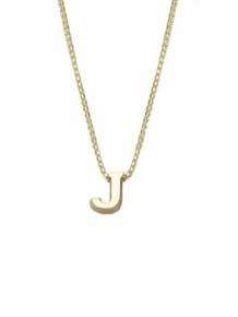 gouden initials letter J collier Joy de la Luz Yi-J