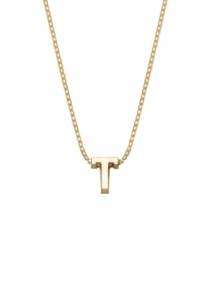 gouden initials letter T collier Joy de la Luz Yi-T