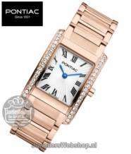 Pontiac horloge Classic P10012 Dames Rose Edelstaal