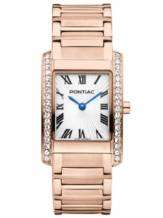 Pontiac horloge Classic P10012 Dames Rose Edelstaal