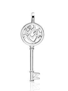 Zinzi Hanger ZIH636 Zilver Sleutel Wit