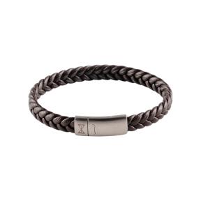 ze Junior AJ-BL403-B-165 Iron Single Flat String Brown armband 16,5cm