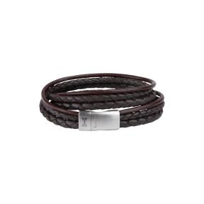 Aze Jewels Triple Twist Brown Armband 19,5 cm AZ-BL011-B-195