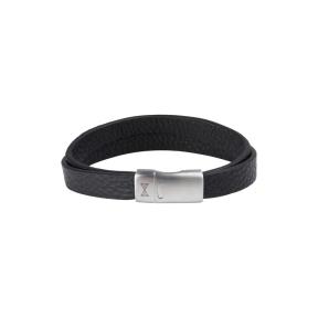 Aze Jewels Vintage Double Belt Black Armband 21cm AZ-BL013-A-210