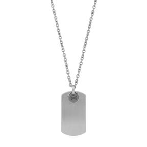 Aze Jewels Necklace Dogtag Plate - Inox Collier 70+10cm AZ-NL008-A-080