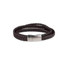 Aze Jewels Iron Three String Brown Armband 21 cm AZ-BL002-B-210