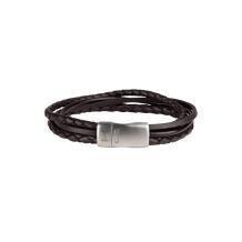 Aze Jewels Iron Four String Brown Armband 21 cm AZ-BL003-B-210