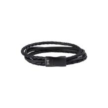 Aze Jewels Iron Four String Black-on-Black Armband 21 cm AZ-BL003-C-210