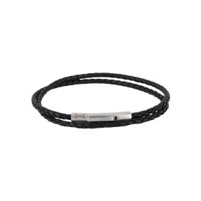 Aze Jewels Iron Double Slim String Black Armband AZ-BL027-A-195