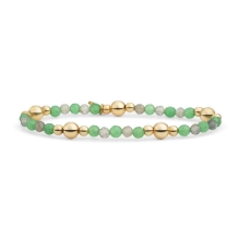 Sparkling Jewels Green Aventurine & Labradorite Bold Mix Armband BLK02G-G29-G18