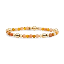 Sparkling Jewels Peach Rhodonite & Citrine Quartz Bold Mix Armband BLK02G-G32-G38