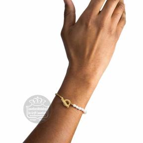 buddha to buddha 139GV Barbara Mini Pearl Bracelet Verguld