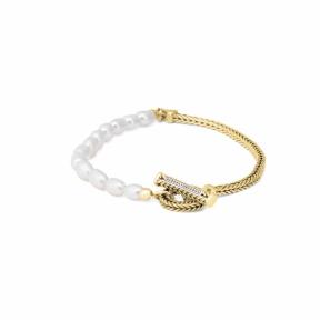 buddha to buddha 139GV Barbara Mini Pearl Bracelet Verguld
