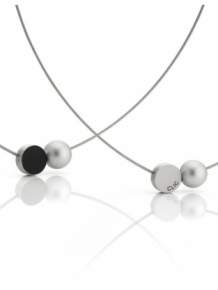 Clic collier staaldraad met aluminium hangers C192