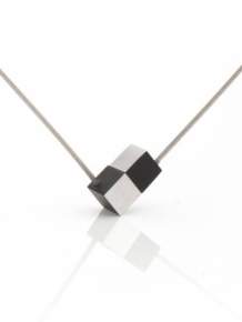 Clic collier staaldraad met aluminium hangers zwart