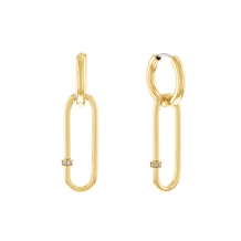 Calvin Klein CK Elongated Oval oorbellen CJ35000182 Goud