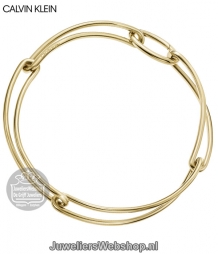 calvin klein dames ketting unified kj9qjj100100 goud