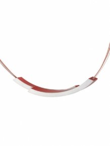 Clic C74R collier met bogen rood