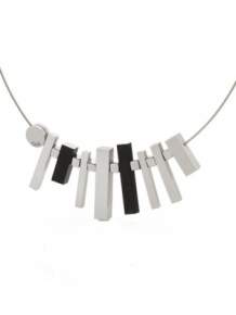 clic collier c184z staafjes mat zwart