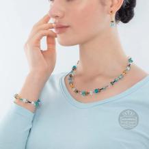 Coeur de Lion Oorbellen 2838/21-0616 Turquoise Gold