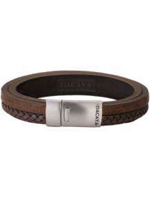 Dacaya F119214 armband bruin maat L