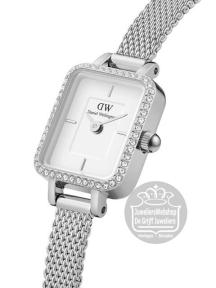 Daniel Wellington Quadro Mini Lumine Bezel Silver horloge DW00100732