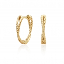 Sparkling Jewels Creolen Earring Editions Double Twist Gold EAG22