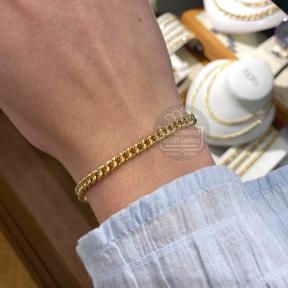 Fjory Gouden Bolle Gourmet Armband 40-EBG04519