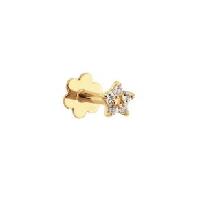 Jackie Gold Star White Topaz Piercing JKP24.427
