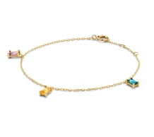 Jackie Gold Medina Triple Gem Bracelet JKB21.161