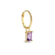 Jackie Gold Medina Amethyst Single Earring JKS21.156