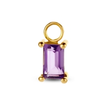 Jackie Gold Medina Amethyst Single Earring JKS21.156