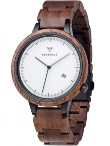 kerbholz houten horloge lamprecht walnut silver