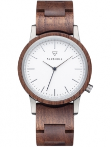 kerbholz houten horloge wilma walnut 4251240410005