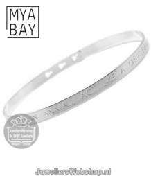 mya bay jh-01 heren armband mat zilver men