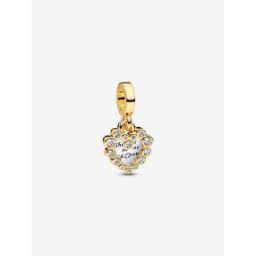 Pandora bedel Silver Bicolor Sparkling Heart Charm 763765C01
