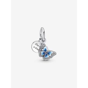 Pandora Silver Blauwe Vlinder & Citaat bedel 790757C01