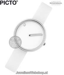 Picto Horloge Small 43363 Wit Zilver