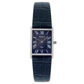 Prisma Dameshorloge P2353 saffier Blauw leer