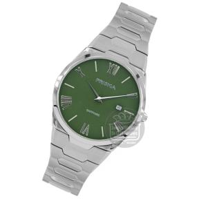 Prisma Herenhorloge P1338 Slimline Stainless Steel groen