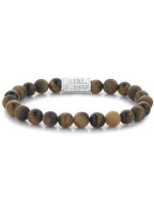 Rebel & Rose Tiger Rocks 8mm Armband Bruin