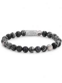 Rebel & Rose armband Black Wolf  RR-80032-S-M 17,5cm grijs