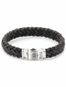 rebel & rose braided raw mat vintage black earth armband rr-l0075-s-m