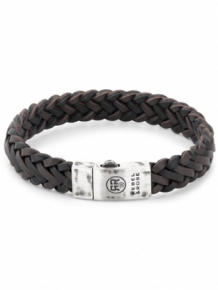 rebel & rose braided raw mat vintage black earth armband rr-l0075-s-l