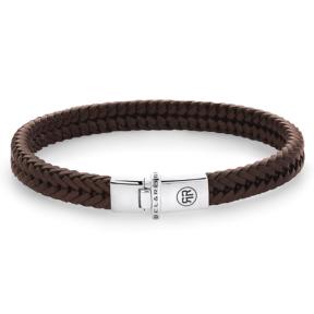 rebel&rose armband Small Braided Apollo leer Cognac RR-L0173-S-L 19cm